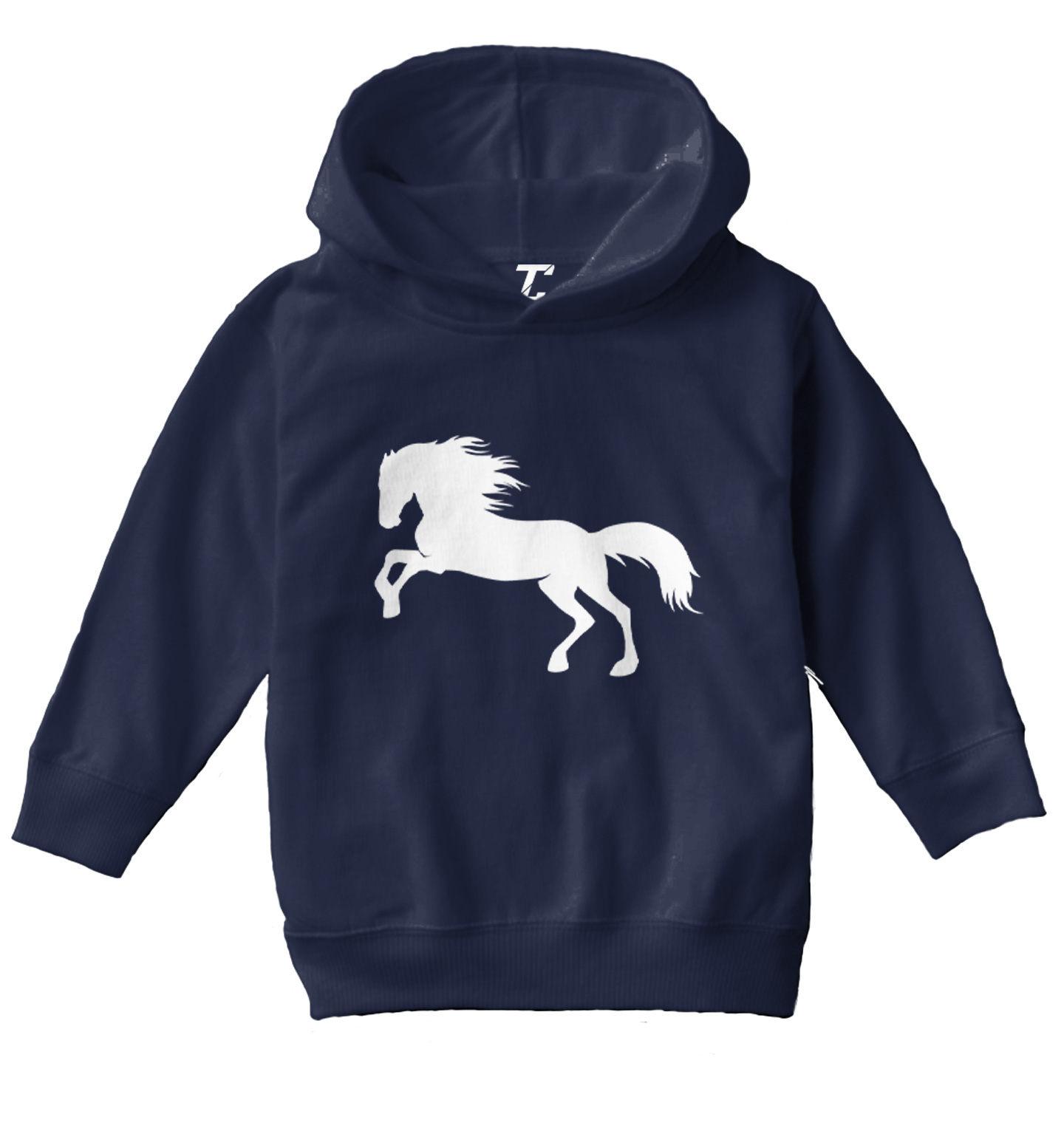 Horse Silhouette - Pony Horsey Farm Animal Thoroughbred Toddler/Youth Hoodie - Picture 7 of 12