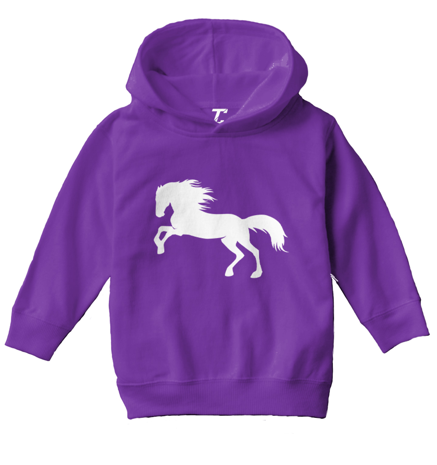 Horse Silhouette - Pony Horsey Farm Animal Thoroughbred Toddler/Youth Hoodie - Picture 9 of 12