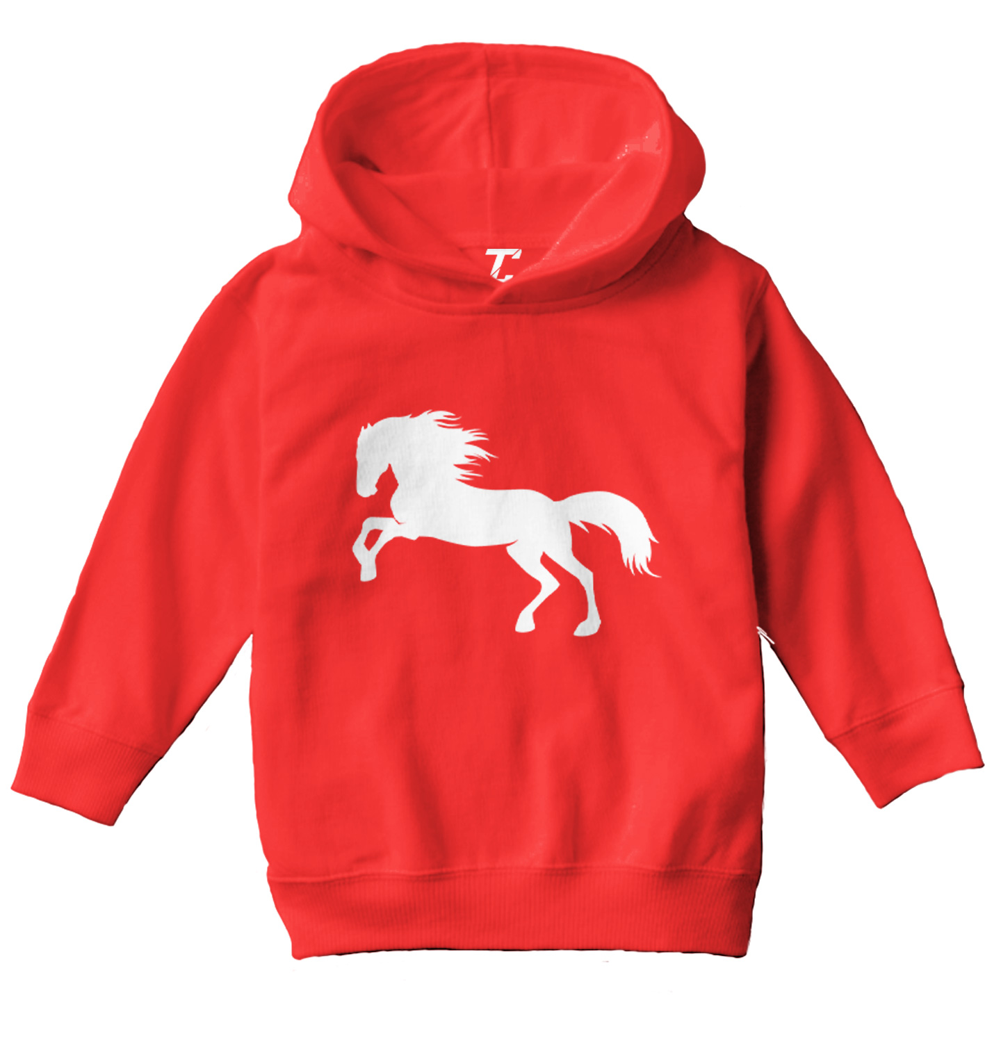 Horse Silhouette - Pony Horsey Farm Animal Thoroughbred Toddler/Youth Hoodie - Picture 10 of 12