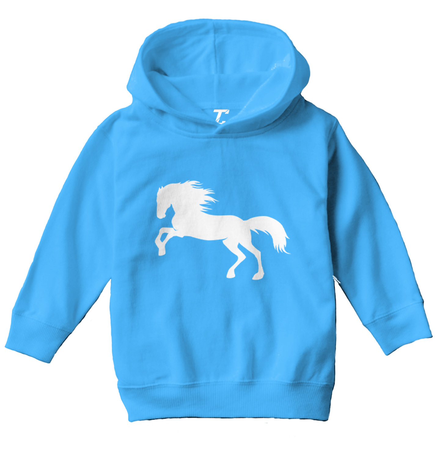 Horse Silhouette - Pony Horsey Farm Animal Thoroughbred Toddler/Youth Hoodie - Picture 12 of 12