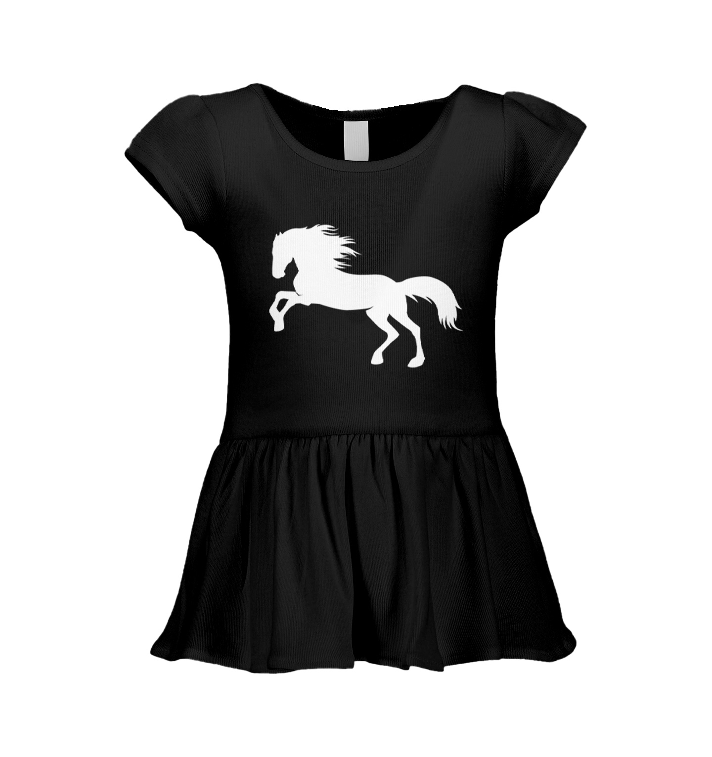 Horse Silhouette – Pony Horsey Farm Animal Thoroughbred Infant/Toddler Dress