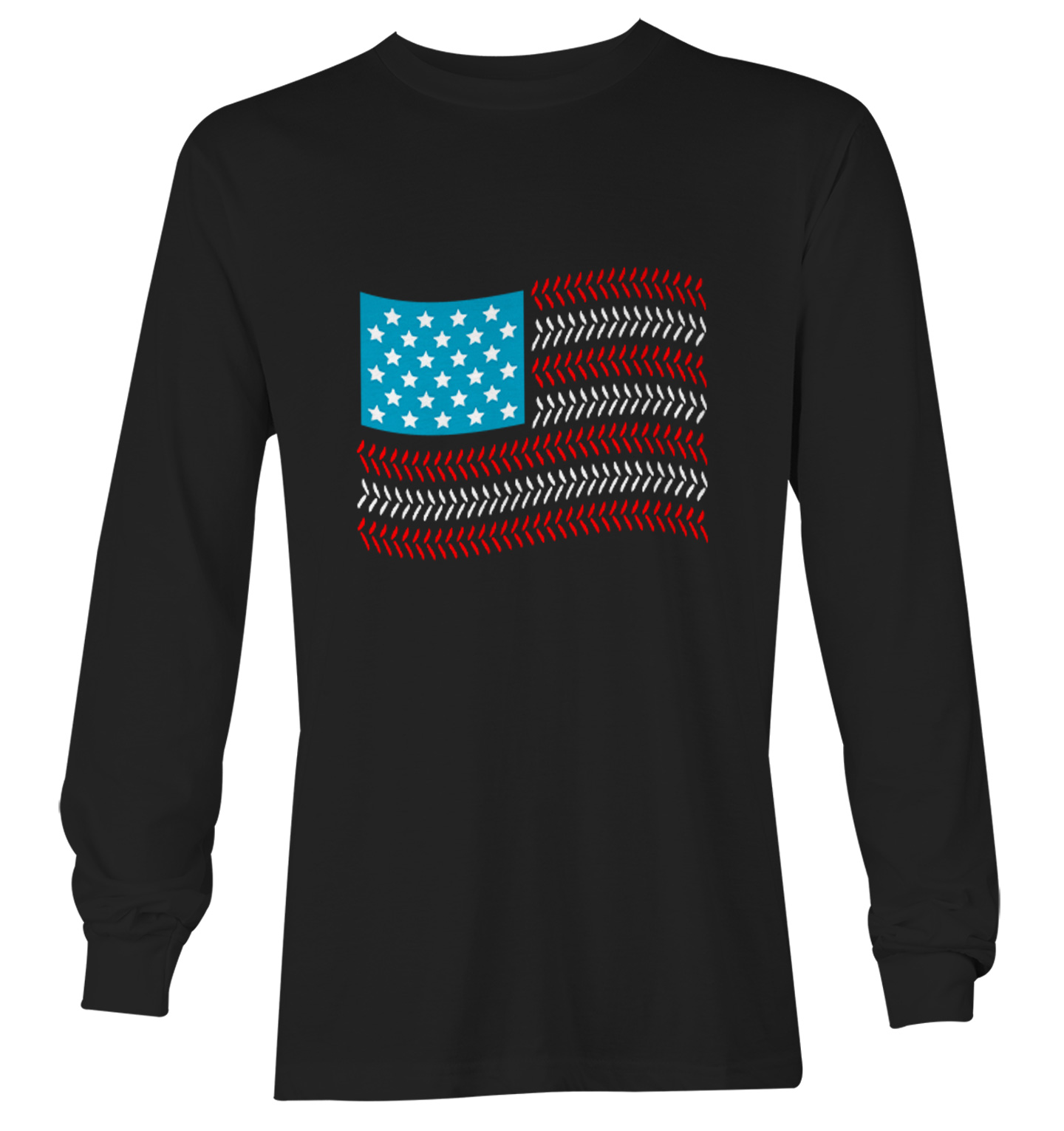 USA Flag With Baseball Seams - Sports Stars & Stripes Youth T-Shirt - Picture 13 of 20