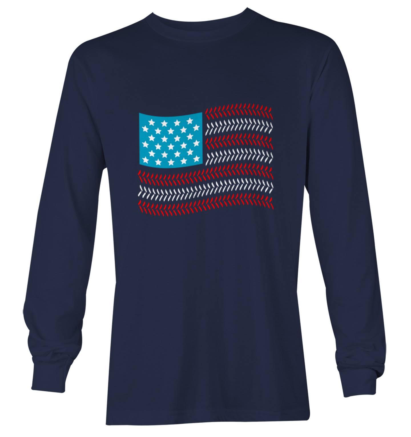 USA Flag With Baseball Seams - Sports Stars & Stripes Youth T-Shirt - Picture 17 of 20