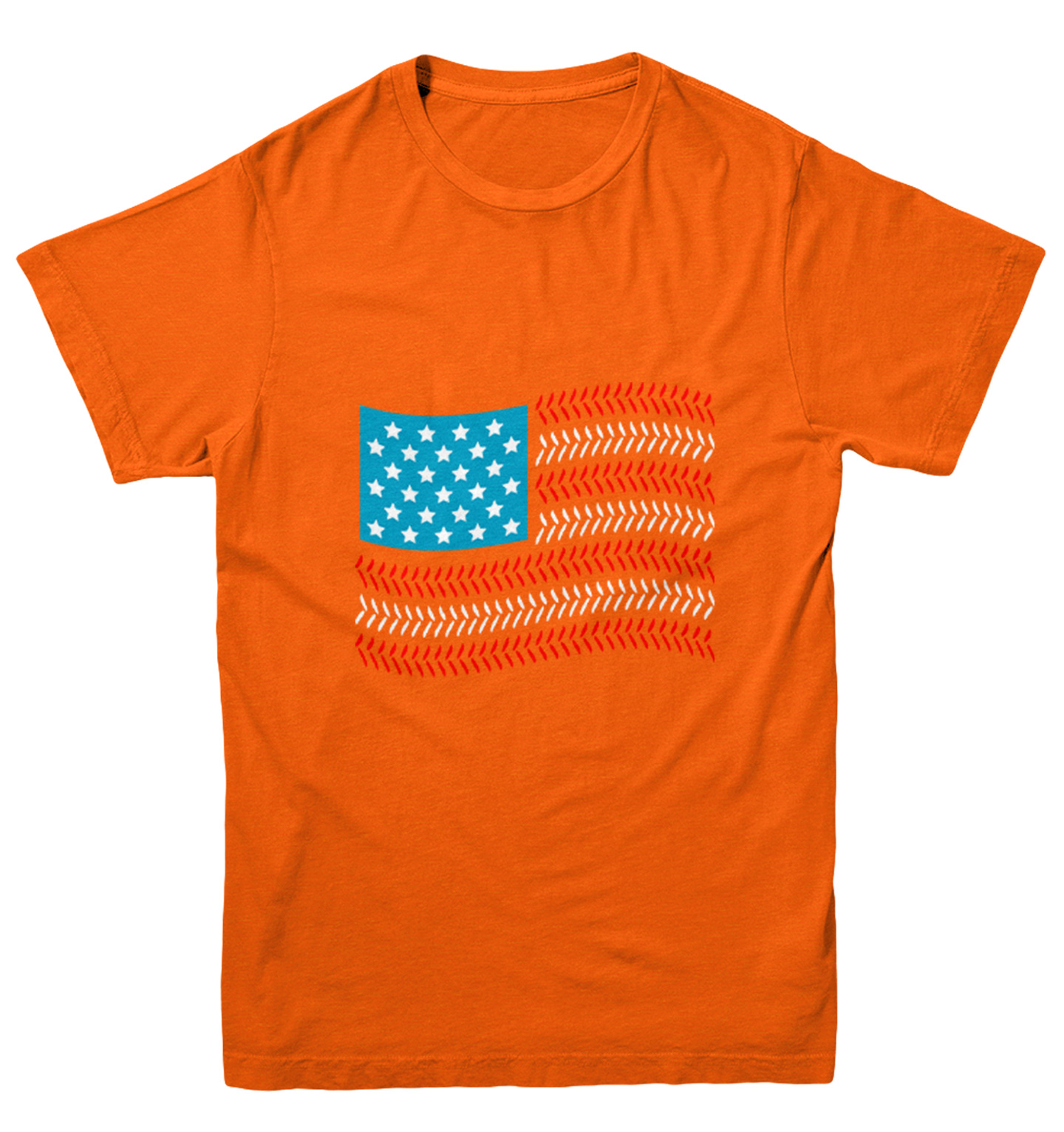 USA Flag With Baseball Seams - Sports Stars & Stripes Youth T-Shirt - Picture 8 of 20