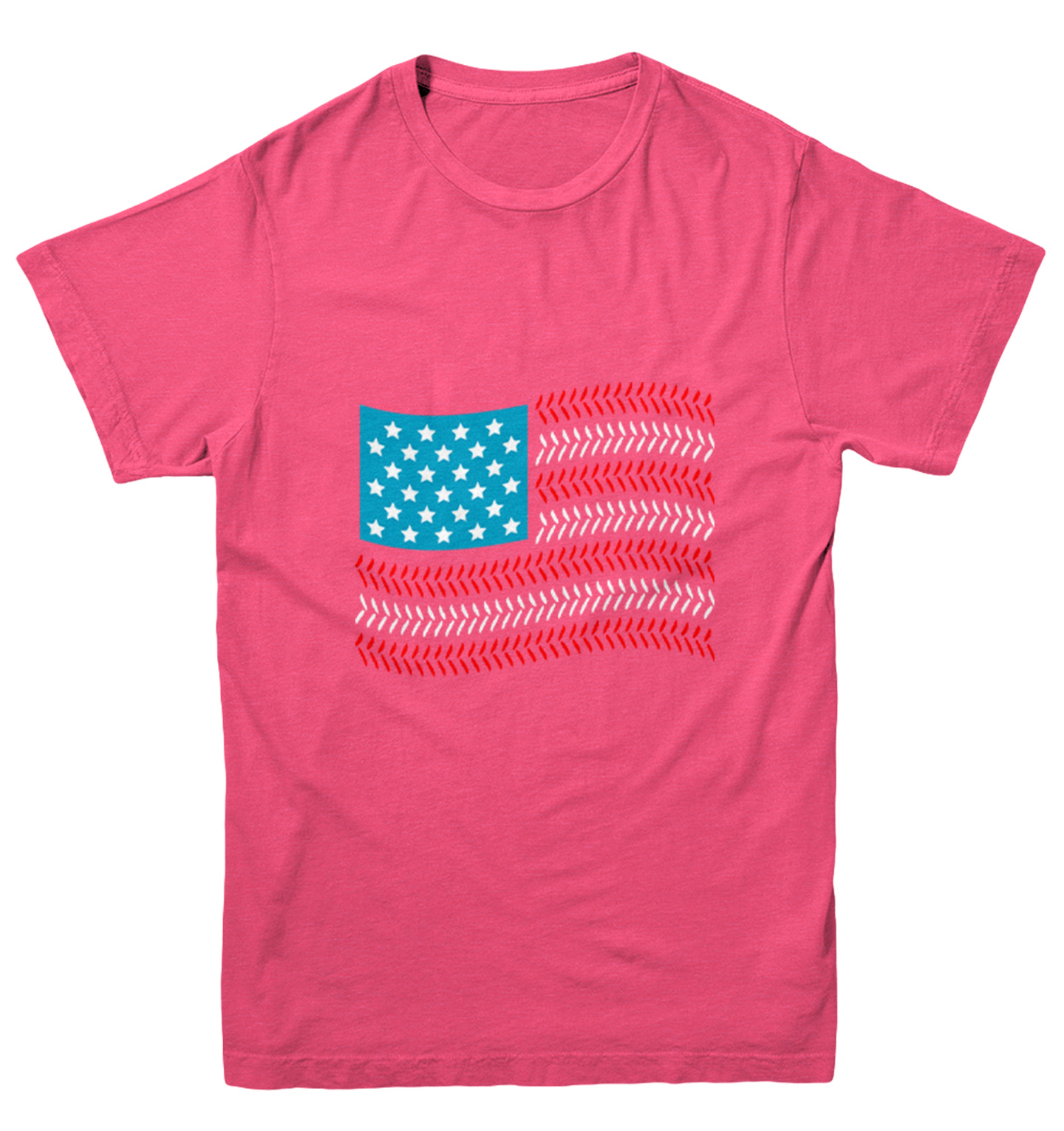 USA Flag With Baseball Seams - Sports Stars & Stripes Youth T-Shirt - Picture 9 of 20