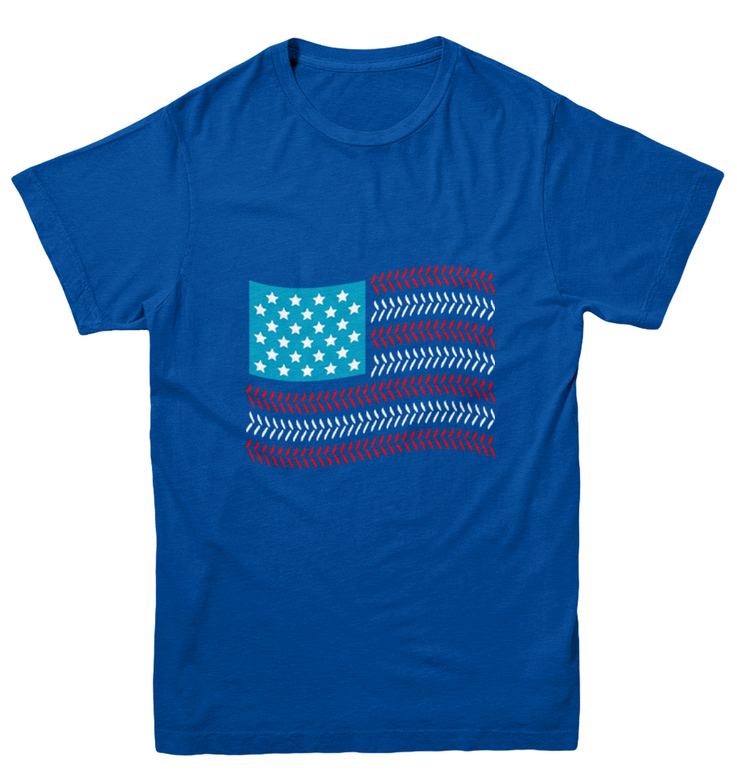 USA Flag With Baseball Seams - Sports Stars & Stripes Youth T-Shirt - Picture 12 of 20