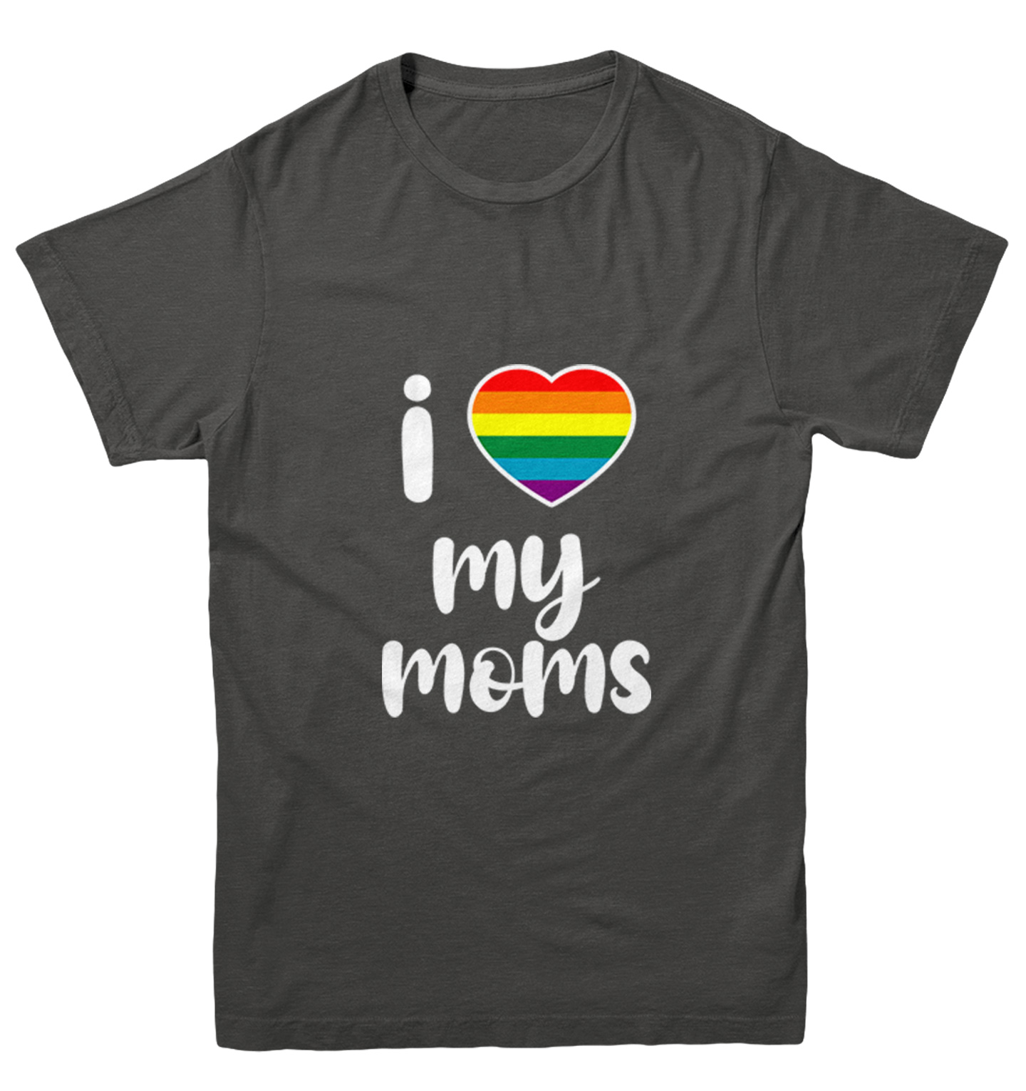 I Heart My Moms - Mother's Day Mommy Pride Love LGBTQ Youth T-Shirt - Picture 3 of 20