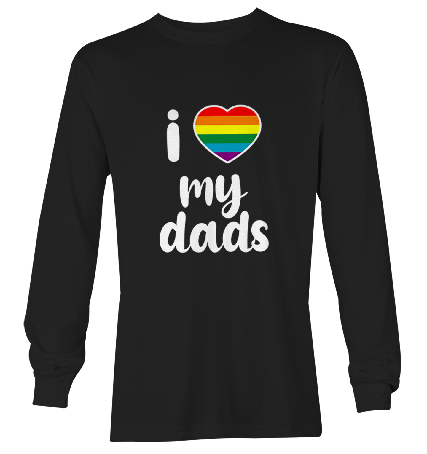 I Love My Dads - Father's Day Gay Pride Love LGBTQ Youth T-Shirt - Picture 13 of 20
