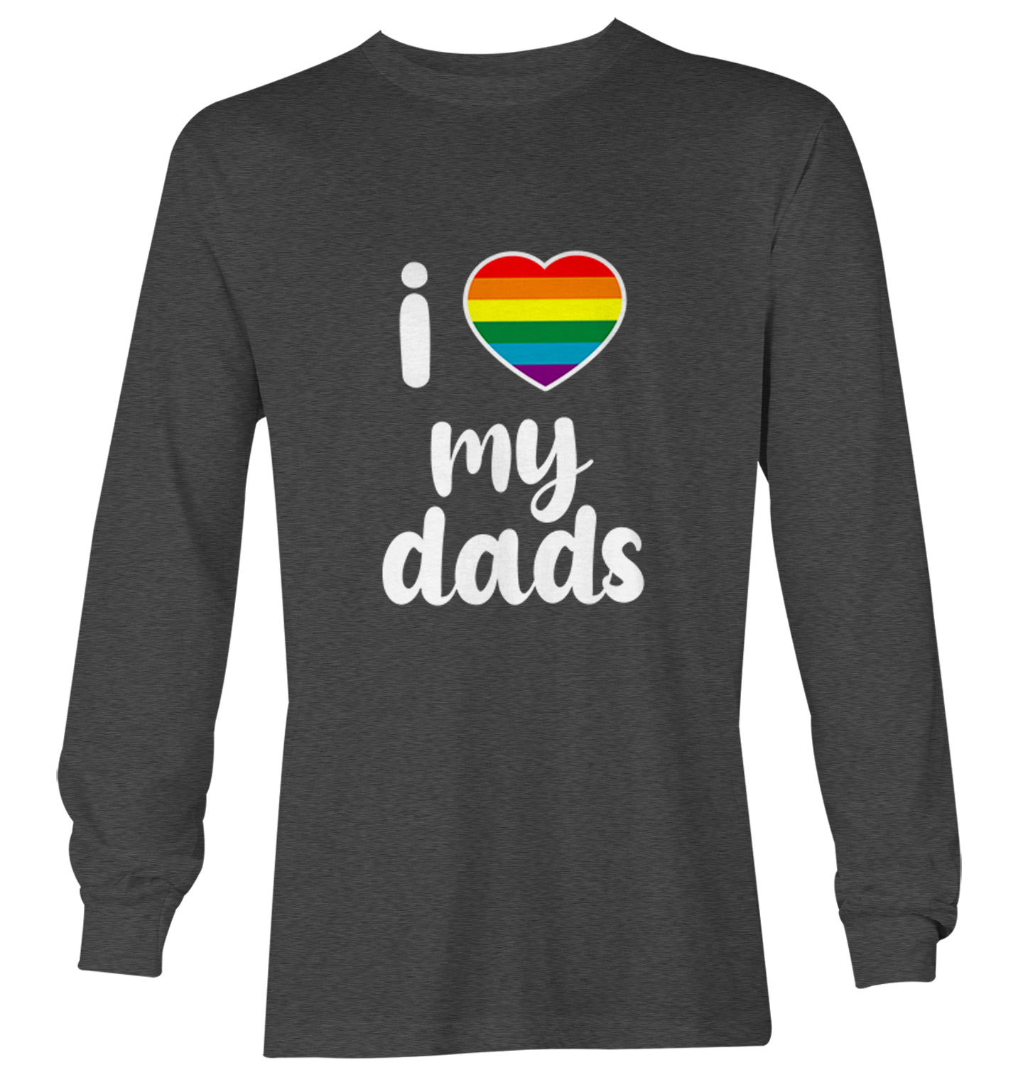 I Love My Dads - Father's Day Gay Pride Love LGBTQ Youth T-Shirt - Picture 14 of 20