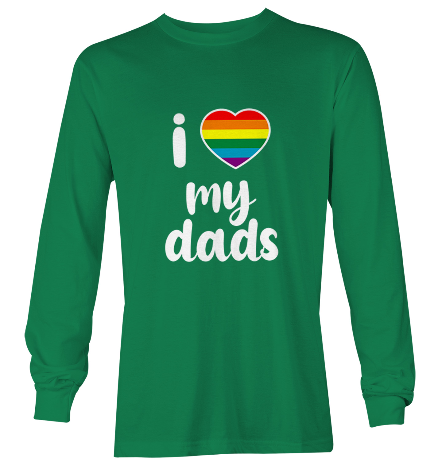 I Love My Dads - Father's Day Gay Pride Love LGBTQ Youth T-Shirt - Picture 15 of 20