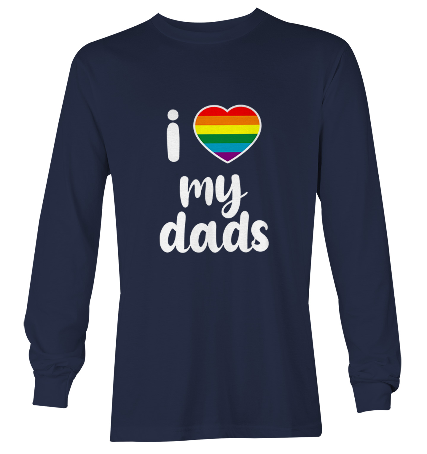 I Love My Dads - Father's Day Gay Pride Love LGBTQ Youth T-Shirt - Picture 17 of 20