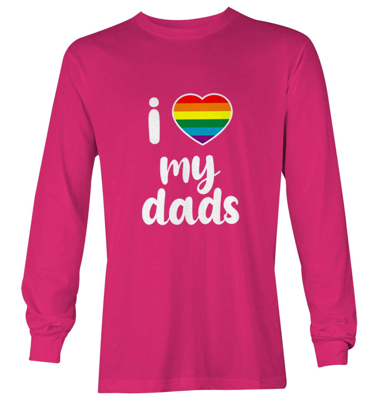 I Love My Dads - Father's Day Gay Pride Love LGBTQ Youth T-Shirt - Picture 18 of 20
