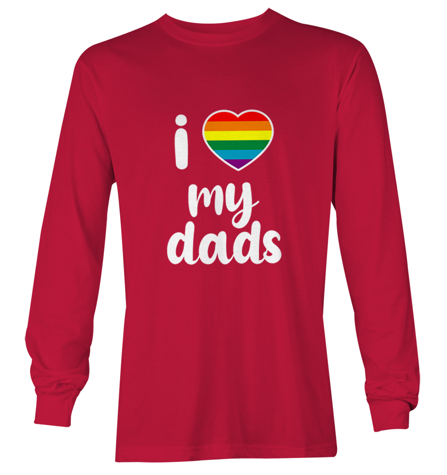 I Love My Dads - Father's Day Gay Pride Love LGBTQ Youth T-Shirt - Picture 19 of 20