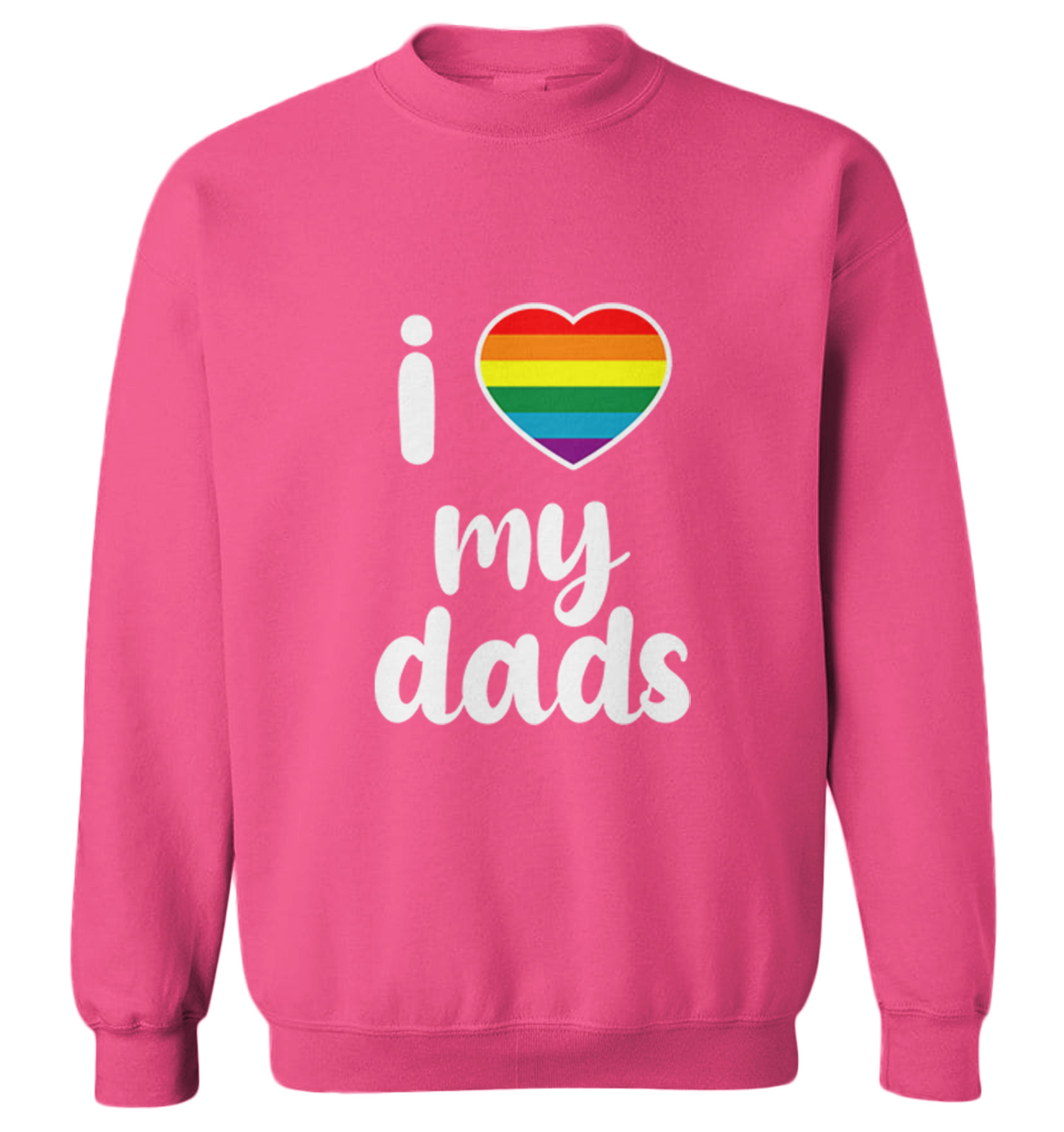 I Love My Dads - Father's Day Gay Pride Love LGBTQ Toddler Crewneck Sweater - Picture 6 of 8