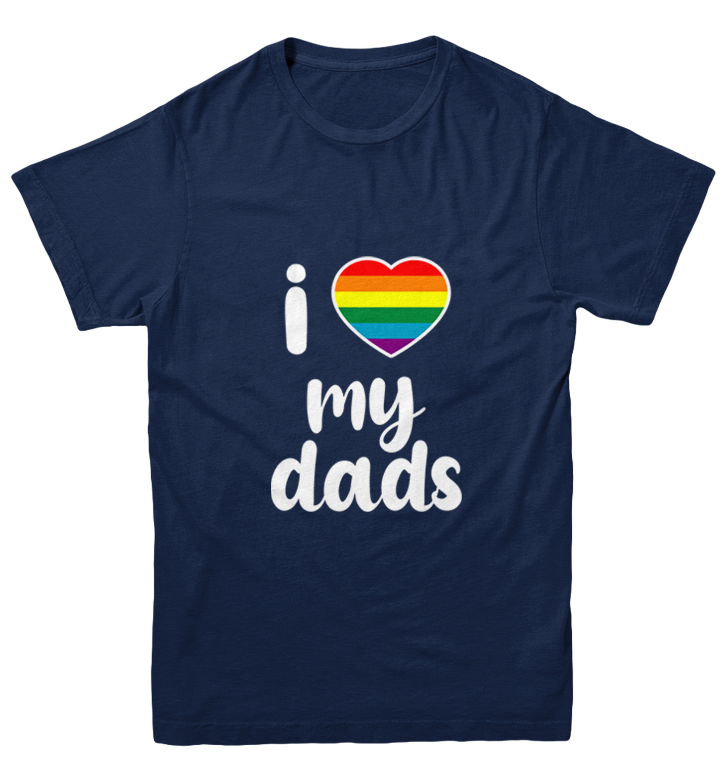 I Love My Dads - Father's Day Gay Pride Love LGBTQ Youth T-Shirt - Picture 7 of 20