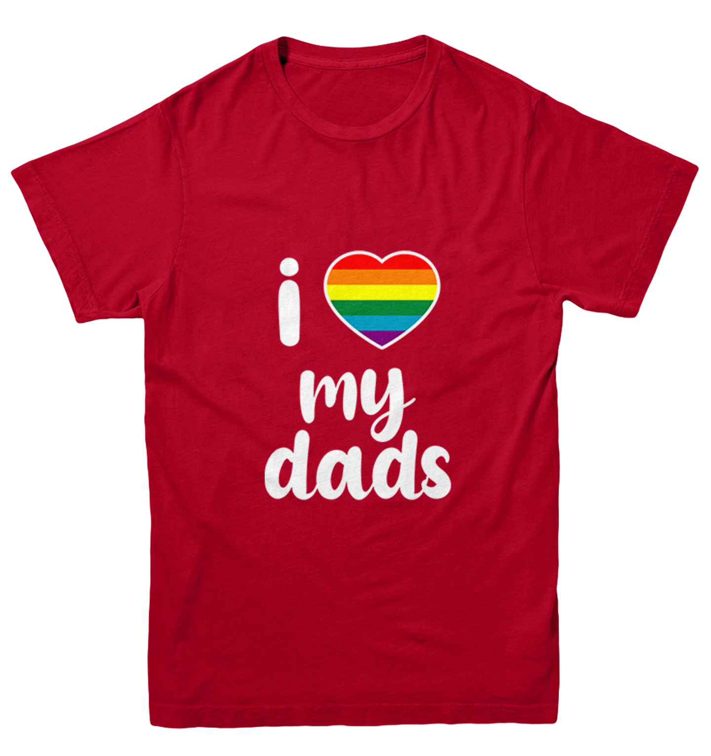 I Love My Dads - Father's Day Gay Pride Love LGBTQ Youth T-Shirt - Picture 11 of 20