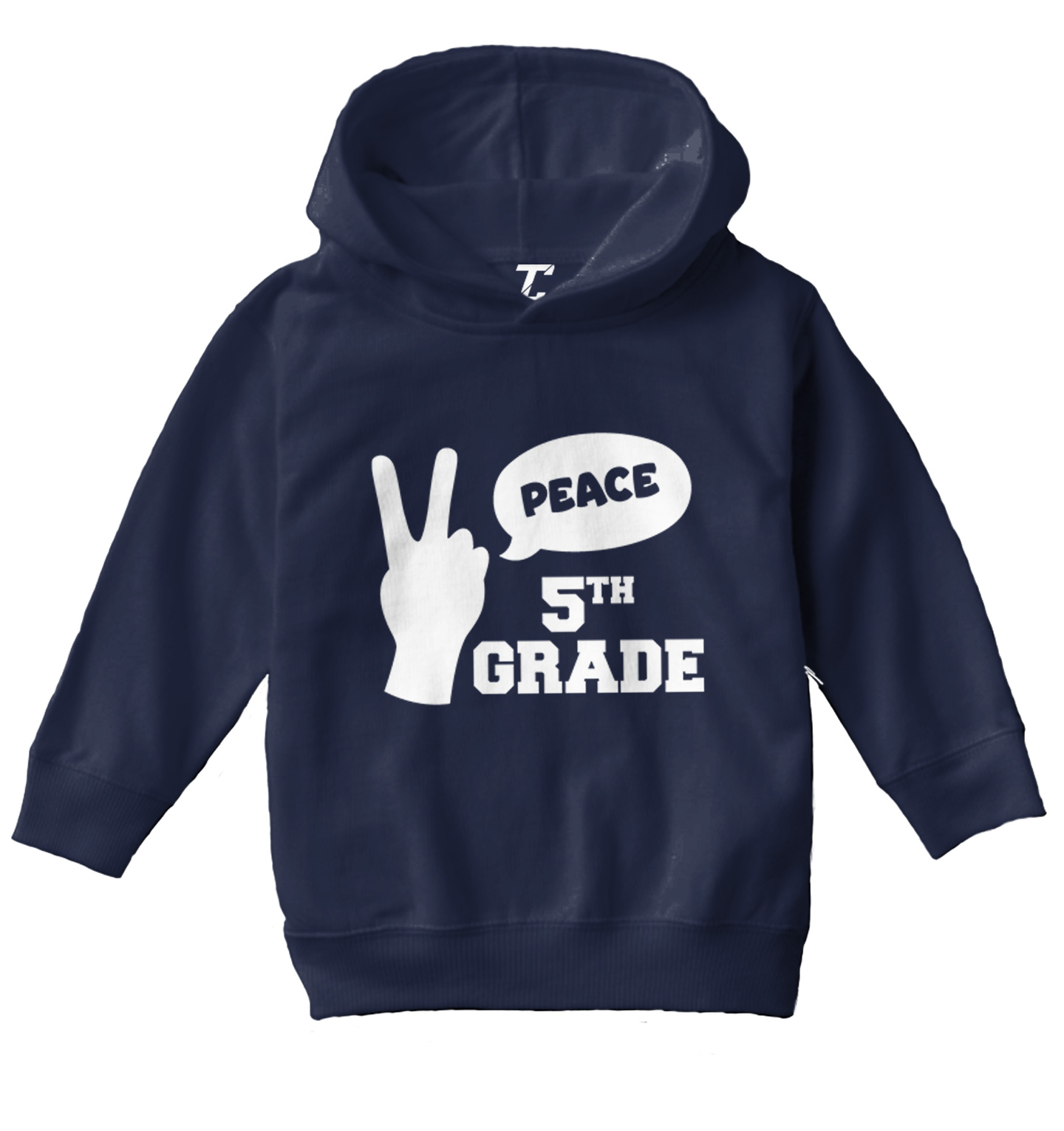 Peace Fifth Grade - Peace Sign Graduation Celebrate Toddler/Youth Hoodie - Picture 7 of 12