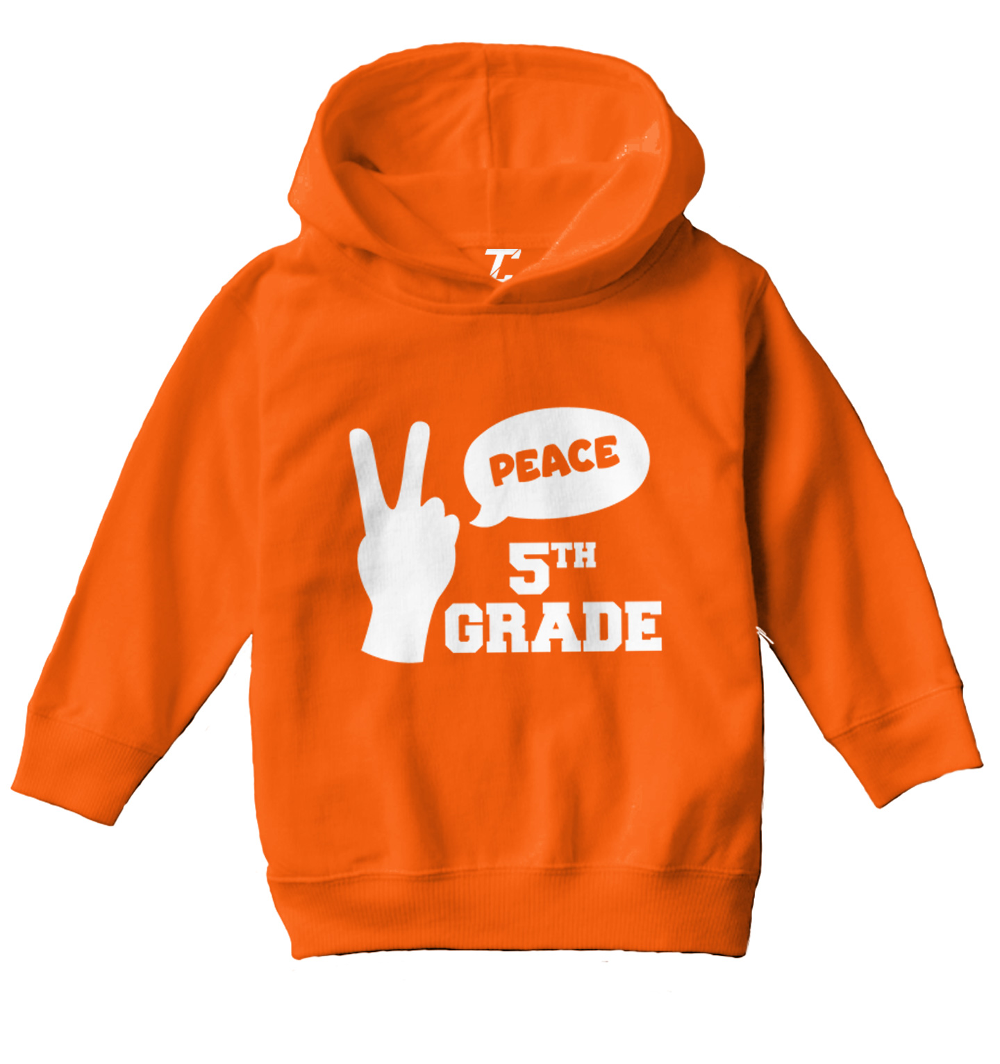 Peace Fifth Grade - Peace Sign Graduation Celebrate Toddler/Youth Hoodie - Picture 8 of 12