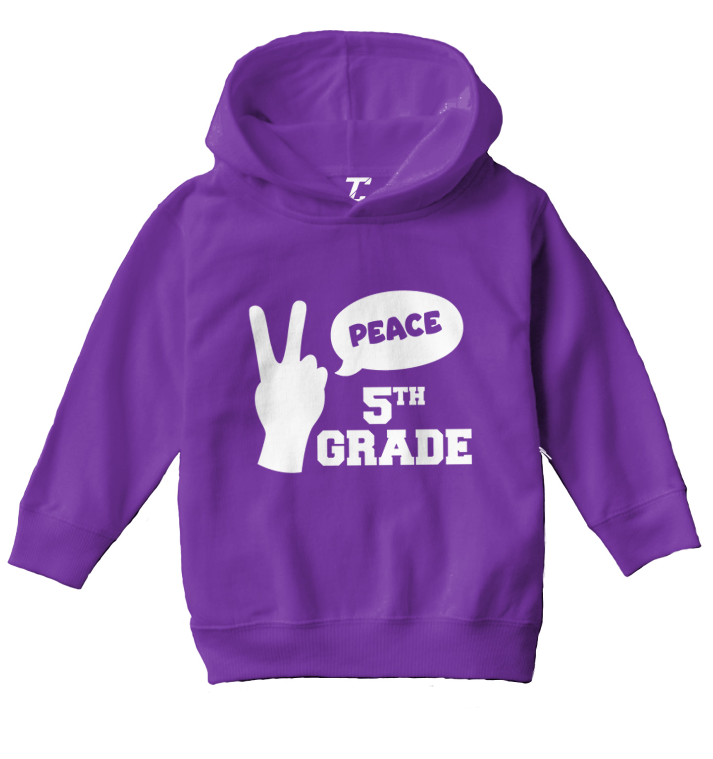 Peace Fifth Grade - Peace Sign Graduation Celebrate Toddler/Youth Hoodie - Picture 9 of 12