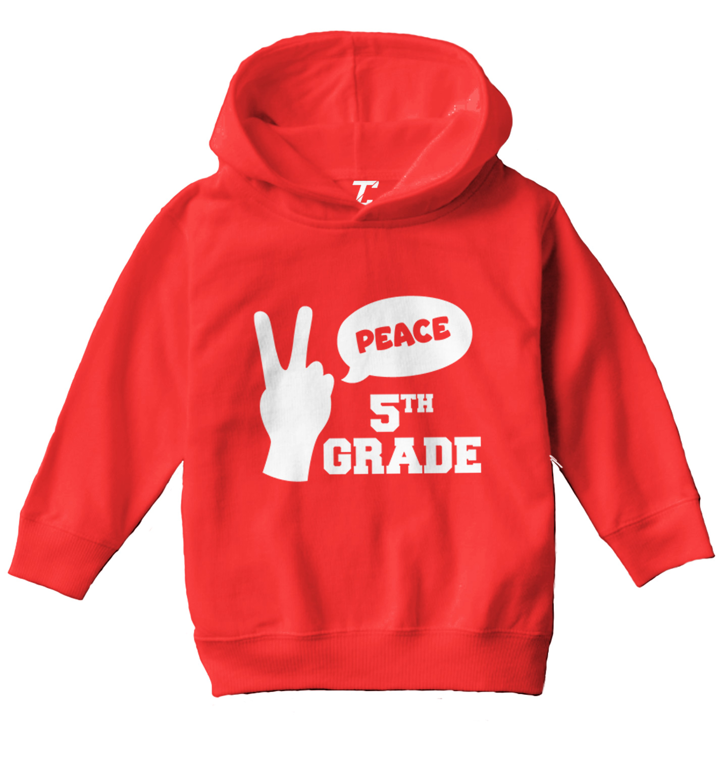 Peace Fifth Grade - Peace Sign Graduation Celebrate Toddler/Youth Hoodie - Picture 10 of 12