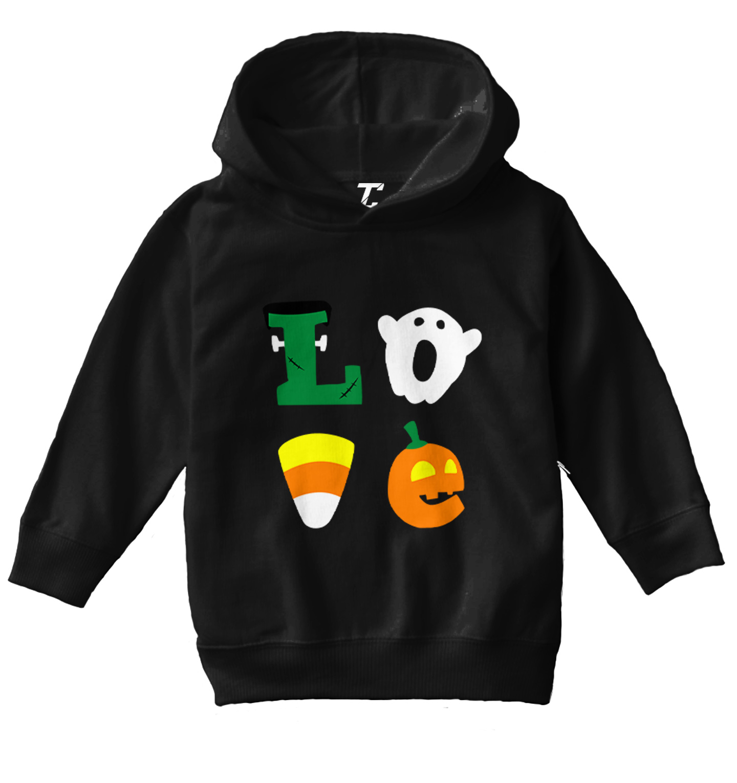 Love Halloween Icons - Trick Or Treat Monsters Ghost Toddler/Youth Hoodie - Picture 2 of 12