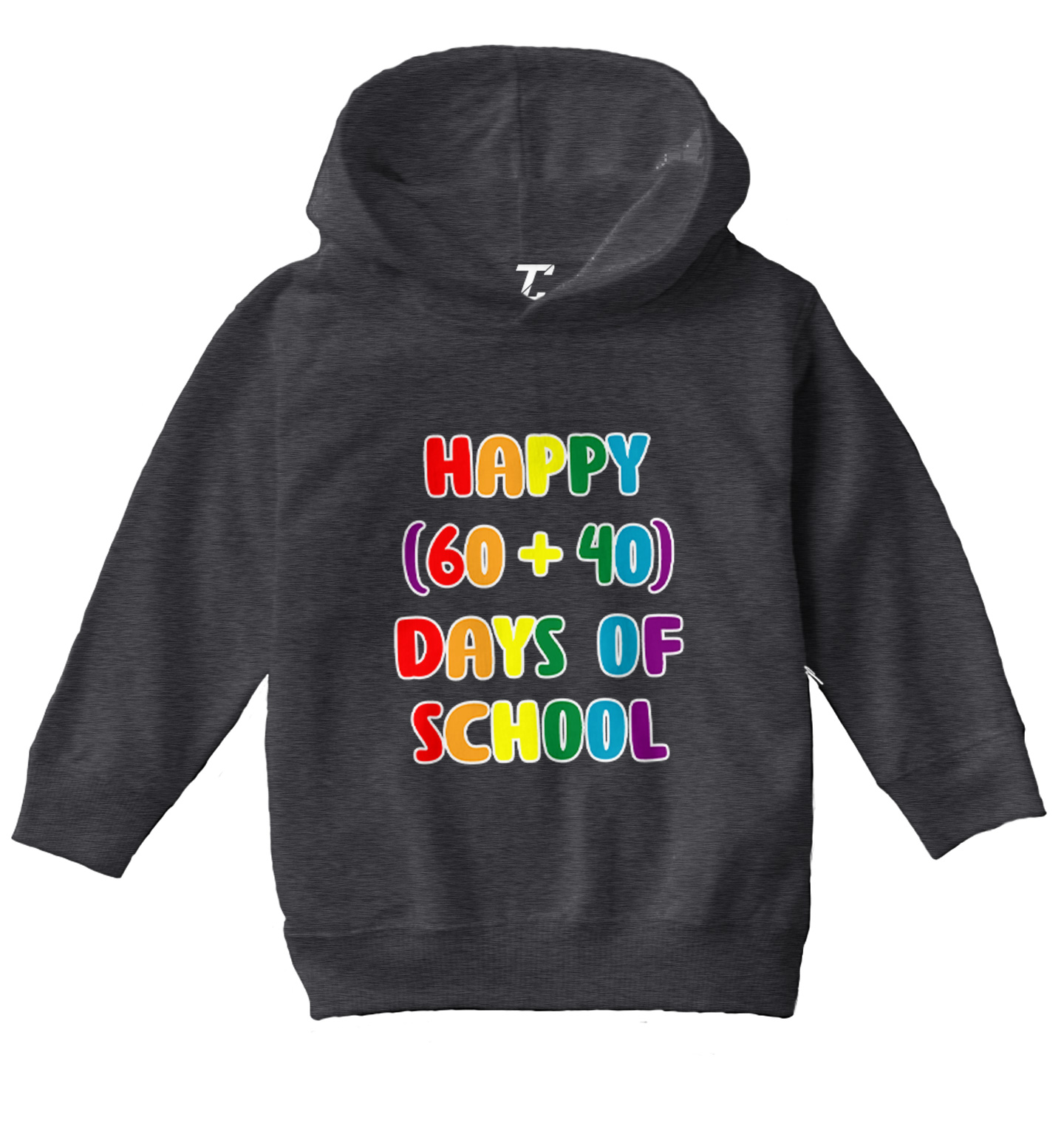 Happy (60+40) Days Of School - Milestone Math Student Toddler/Youth Hoodie - Picture 3 of 12