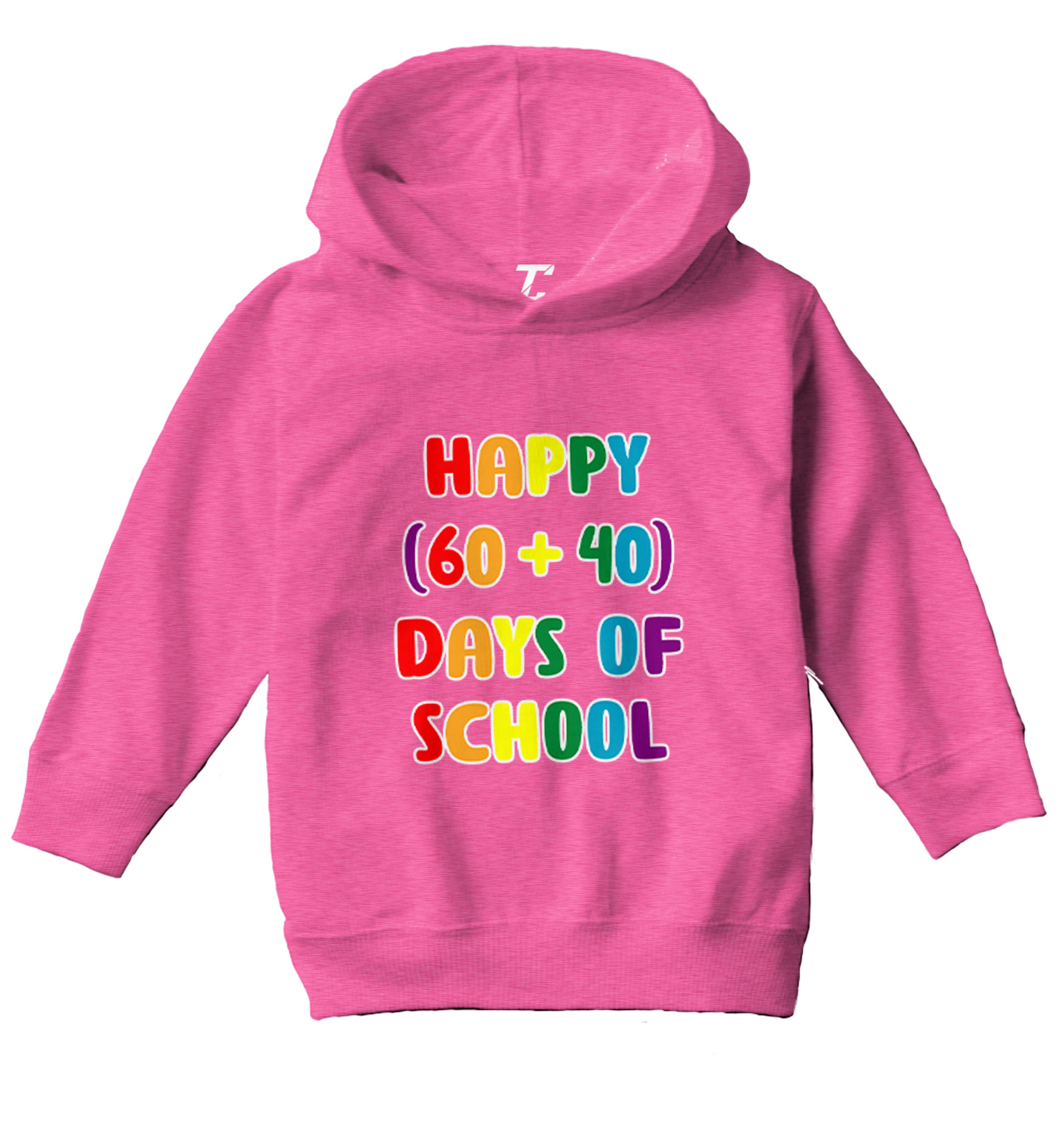 Happy (60+40) Days Of School - Milestone Math Student Toddler/Youth Hoodie - Picture 4 of 12