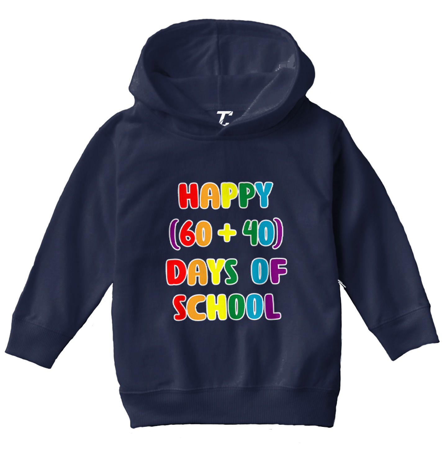 Happy (60+40) Days Of School - Milestone Math Student Toddler/Youth Hoodie - Picture 7 of 12