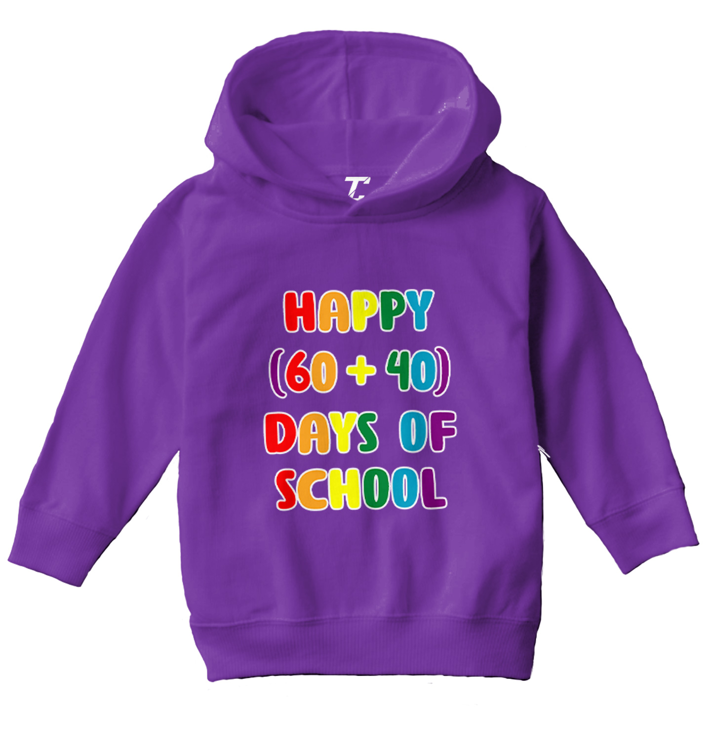 Happy (60+40) Days Of School - Milestone Math Student Toddler/Youth Hoodie - Picture 9 of 12
