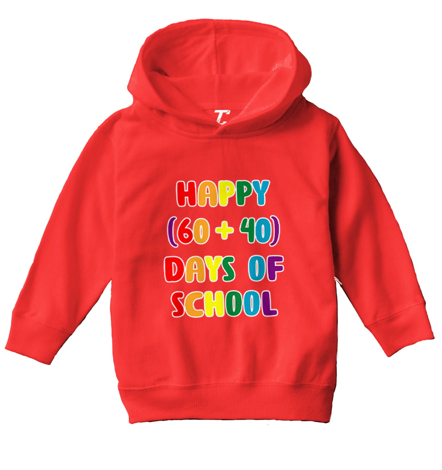 Happy (60+40) Days Of School - Milestone Math Student Toddler/Youth Hoodie - Picture 10 of 12