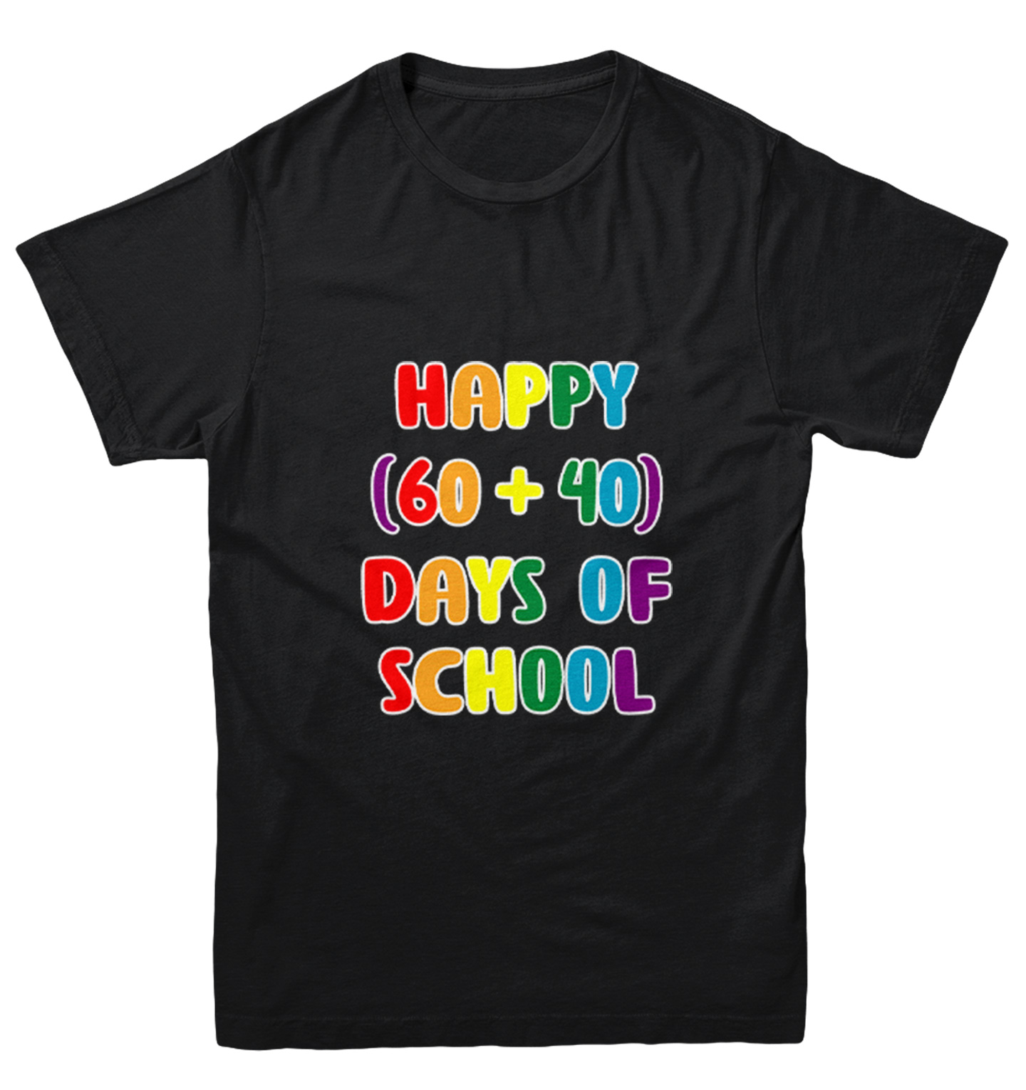 Happy (60+40) Days Of School – Milestone Math Student Youth T-Shirt