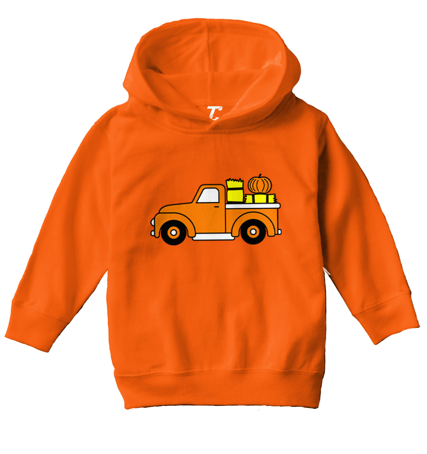 Fall Pickup Truck - Hay Ride Pumpkins Festive Halloween Toddler/Youth Hoodie - Picture 8 of 12