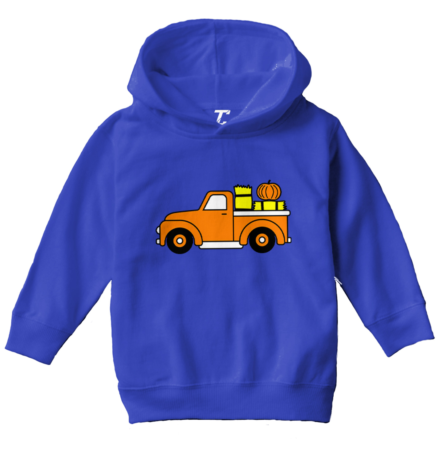Fall Pickup Truck - Hay Ride Pumpkins Festive Halloween Toddler/Youth Hoodie - Picture 11 of 12