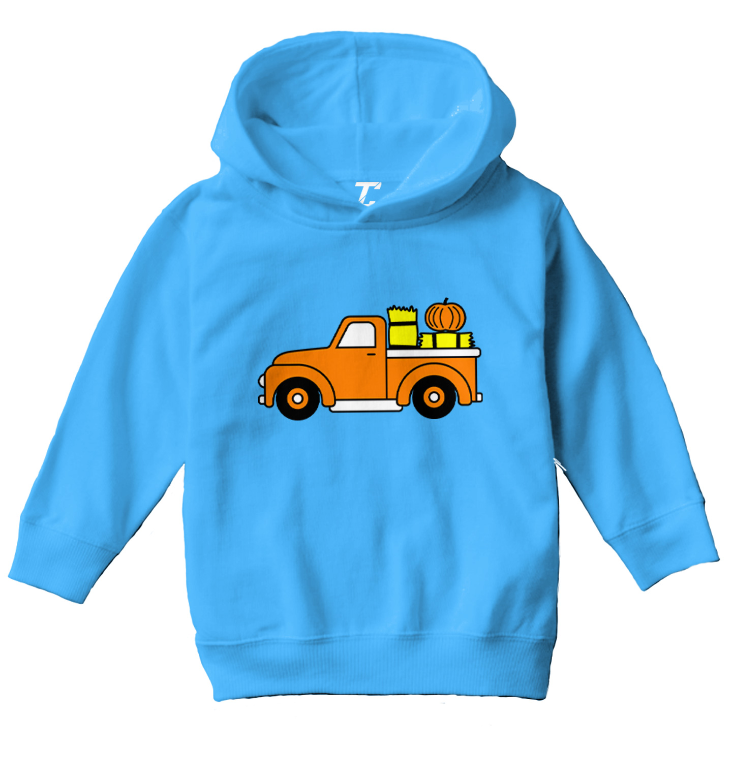Fall Pickup Truck - Hay Ride Pumpkins Festive Halloween Toddler/Youth Hoodie - Picture 12 of 12