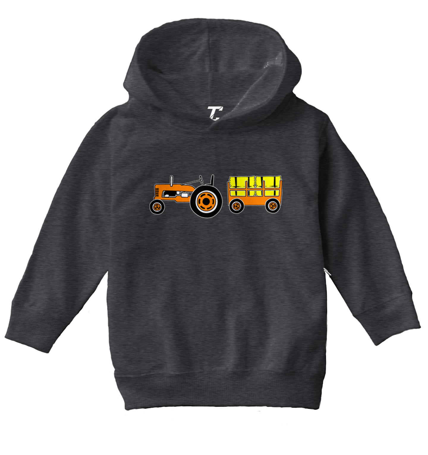 Fall Tractor & Wagon - Hay Rides Pumpkin Picking Toddler/Youth Hoodie - Picture 3 of 12