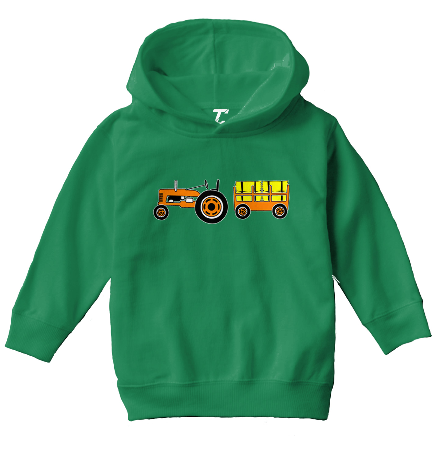 Fall Tractor & Wagon - Hay Rides Pumpkin Picking Toddler/Youth Hoodie - Picture 5 of 12