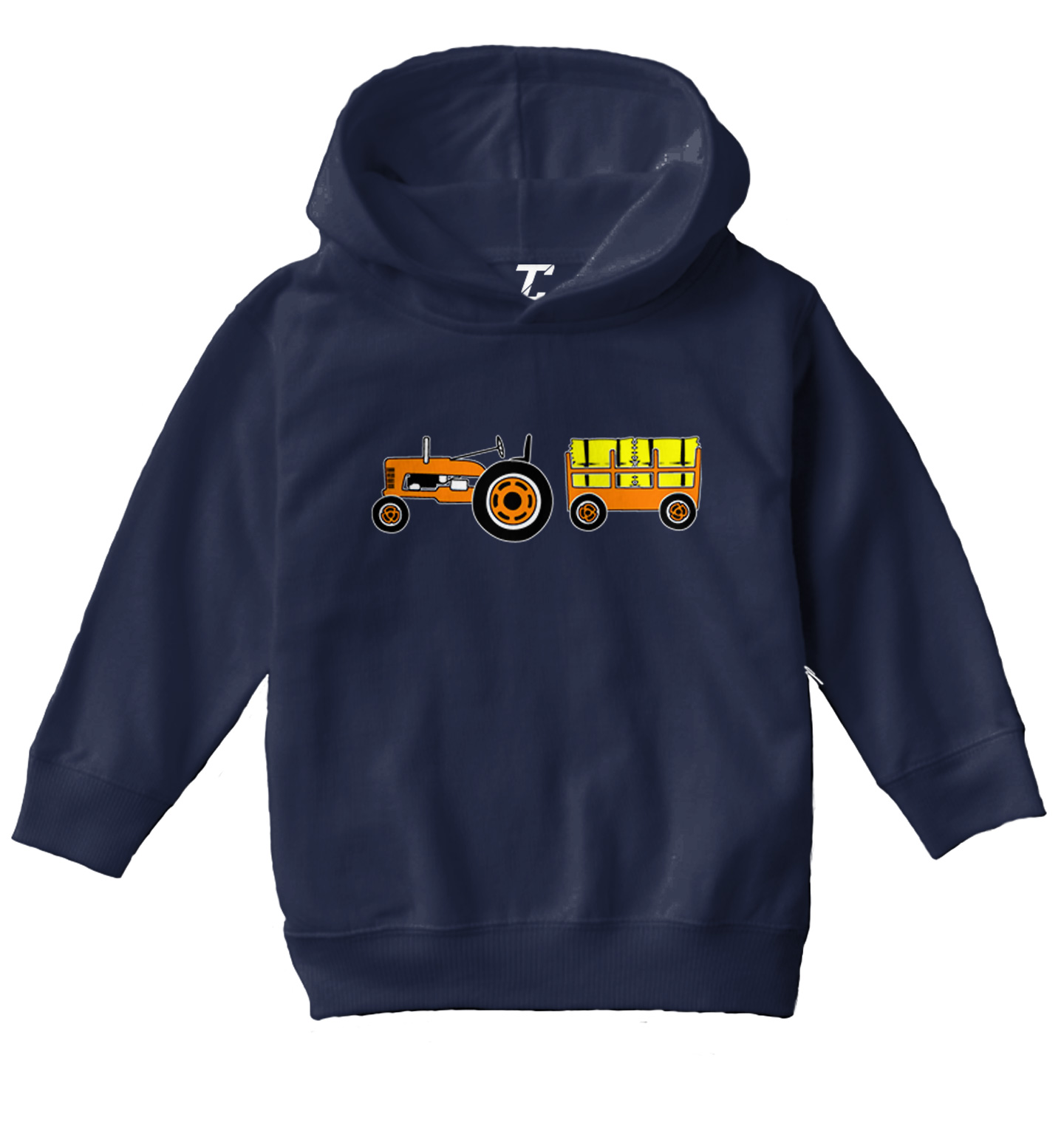 Fall Tractor & Wagon - Hay Rides Pumpkin Picking Toddler/Youth Hoodie - Picture 7 of 12