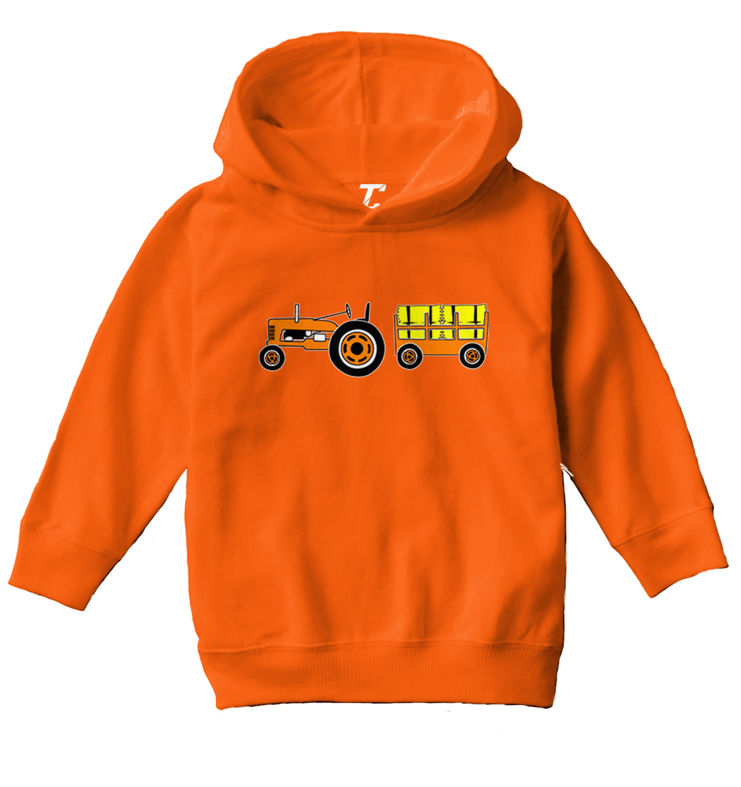 Fall Tractor & Wagon - Hay Rides Pumpkin Picking Toddler/Youth Hoodie - Picture 8 of 12