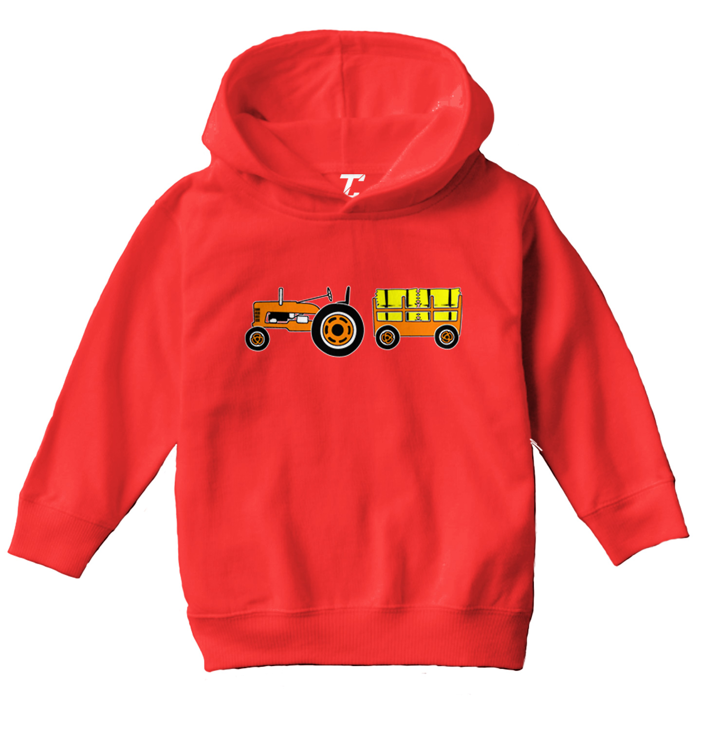 Fall Tractor & Wagon - Hay Rides Pumpkin Picking Toddler/Youth Hoodie - Picture 10 of 12