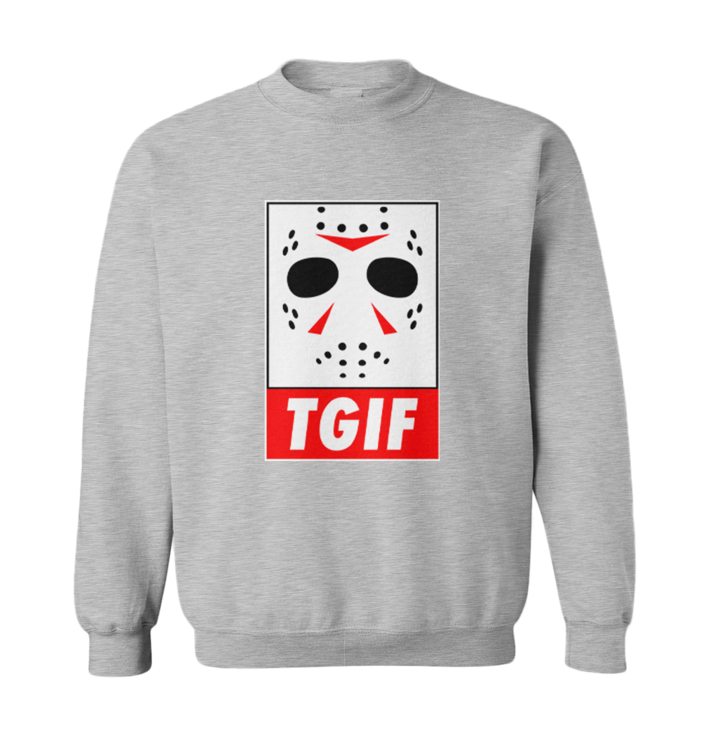 TGIF - Thank God It's Friday Halloween Mask Jason Scary Toddler Crewneck Sweater - Picture 4 of 8