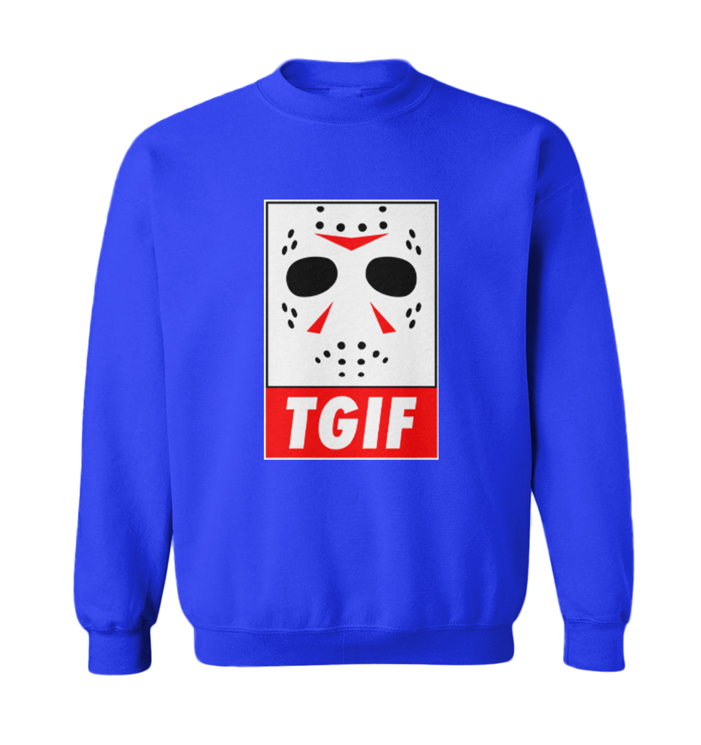 TGIF - Thank God It's Friday Halloween Mask Jason Scary Toddler Crewneck Sweater - Picture 8 of 8