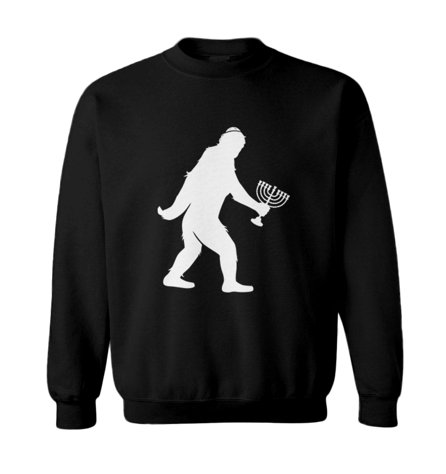 Jewish Bigfoot - Sasquatch Judaism Hanukkah Holiday Toddler Crewneck Sweater - Picture 2 of 8