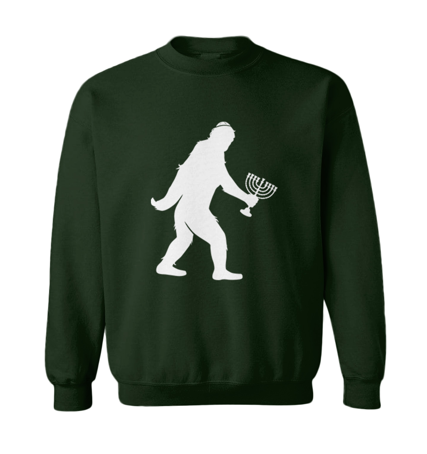 Jewish Bigfoot - Sasquatch Judaism Hanukkah Holiday Toddler Crewneck Sweater - Picture 3 of 8
