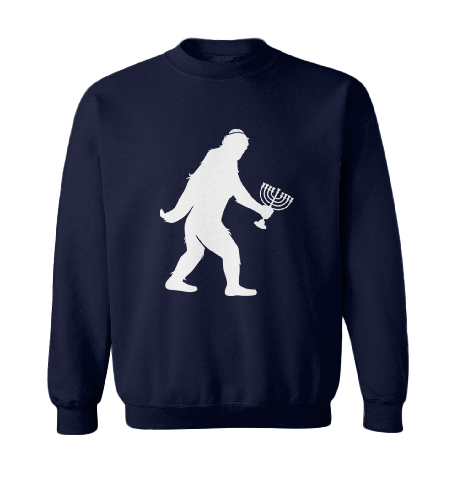 Jewish Bigfoot - Sasquatch Judaism Hanukkah Holiday Toddler Crewneck Sweater - Picture 5 of 8
