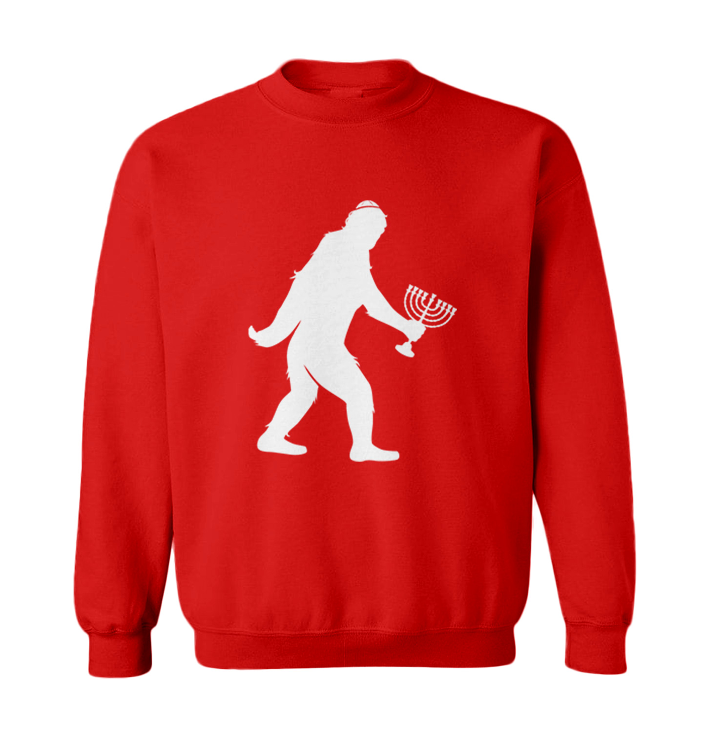 Jewish Bigfoot - Sasquatch Judaism Hanukkah Holiday Toddler Crewneck Sweater - Picture 7 of 8