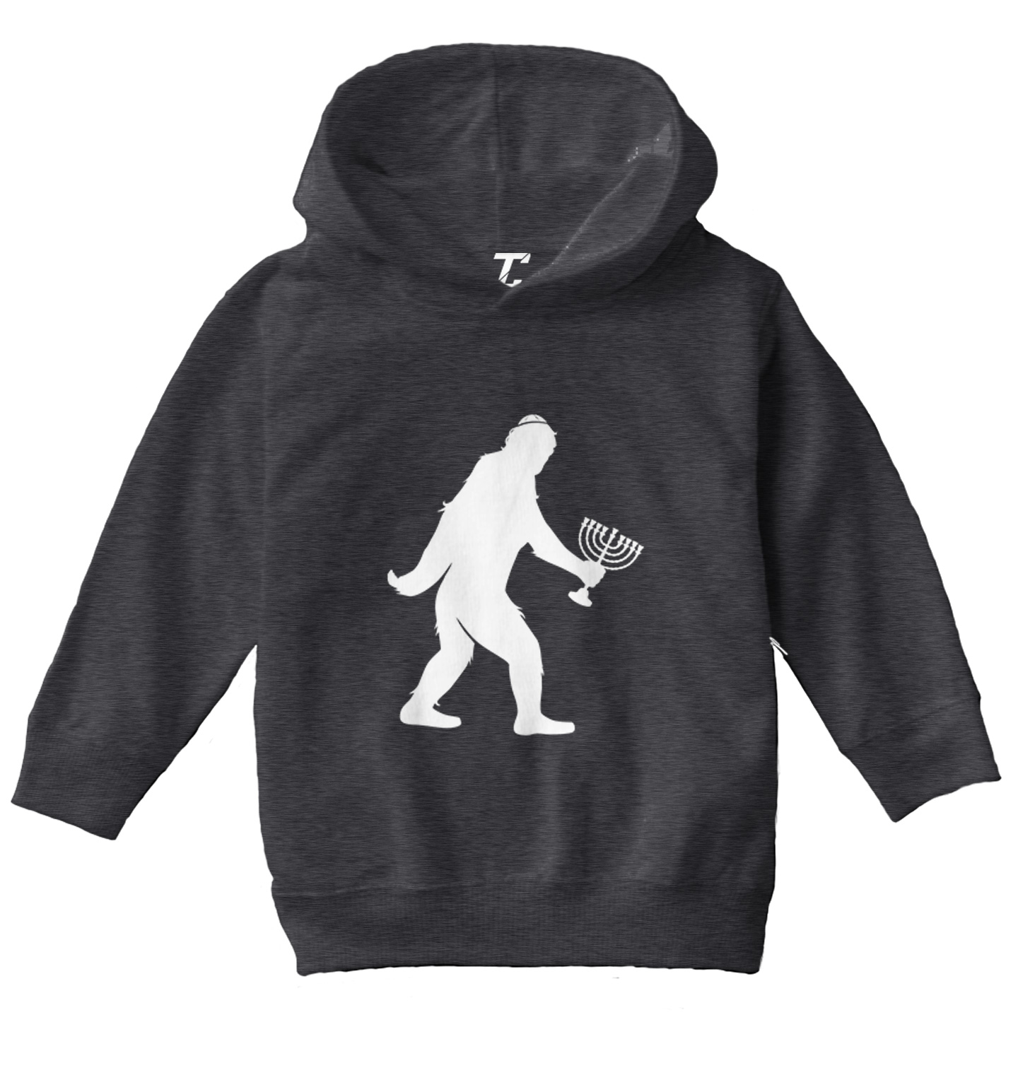 Jewish Bigfoot - Sasquatch Judaism Hanukkah Holiday Toddler/Youth Hoodie - Picture 3 of 12