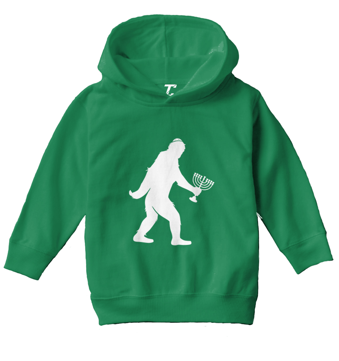 Jewish Bigfoot - Sasquatch Judaism Hanukkah Holiday Toddler/Youth Hoodie - Picture 5 of 12
