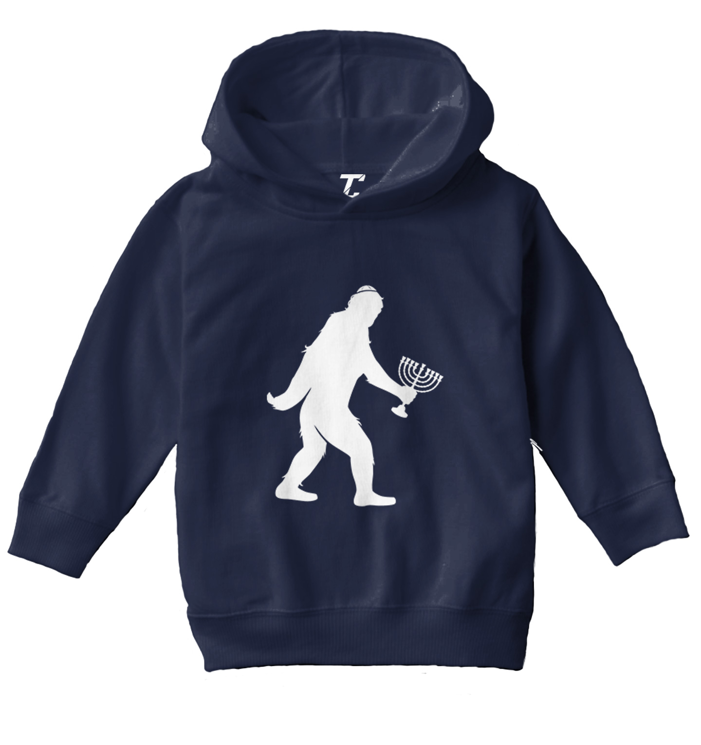 Jewish Bigfoot - Sasquatch Judaism Hanukkah Holiday Toddler/Youth Hoodie - Picture 7 of 12