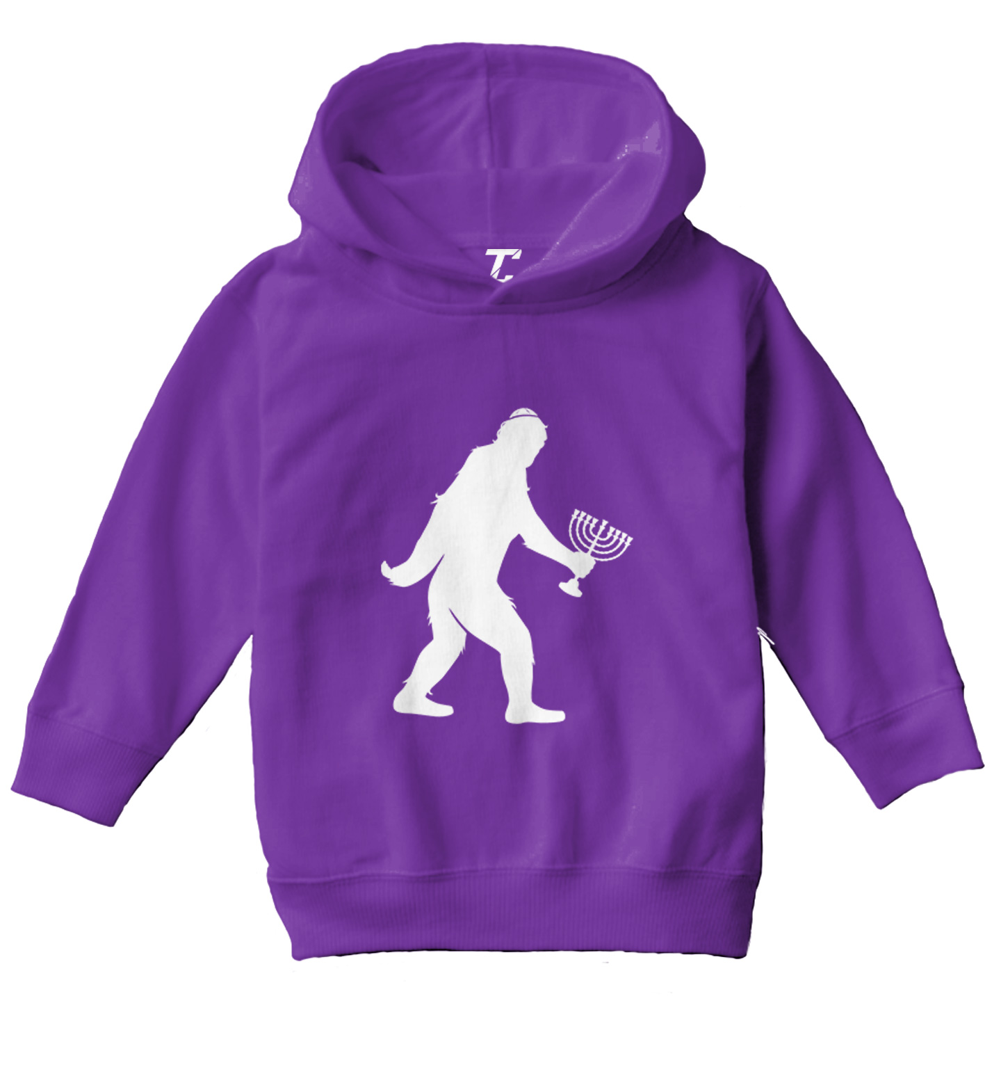 Jewish Bigfoot - Sasquatch Judaism Hanukkah Holiday Toddler/Youth Hoodie - Picture 9 of 12