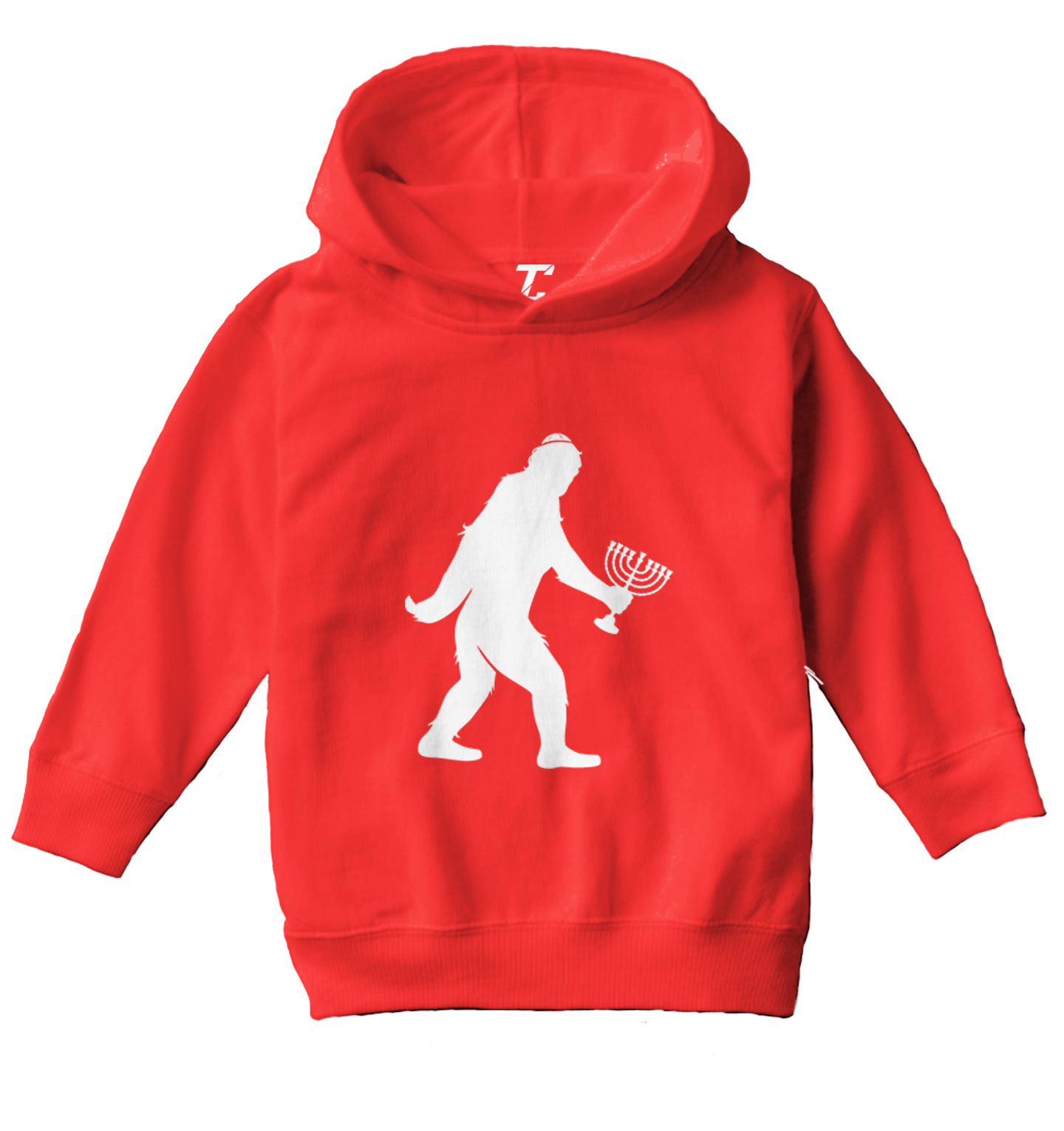 Jewish Bigfoot - Sasquatch Judaism Hanukkah Holiday Toddler/Youth Hoodie - Picture 10 of 12